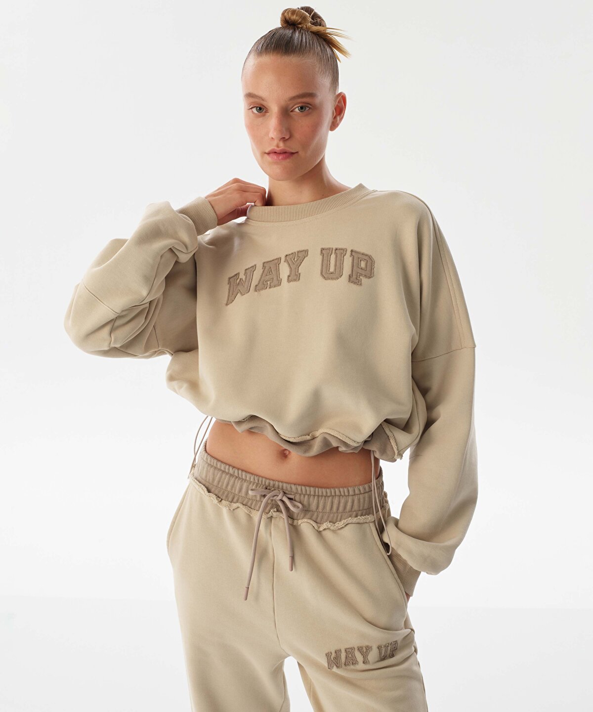 Kad n Sweatshirt Oversize Kapu onlu Sweatshirt Twist