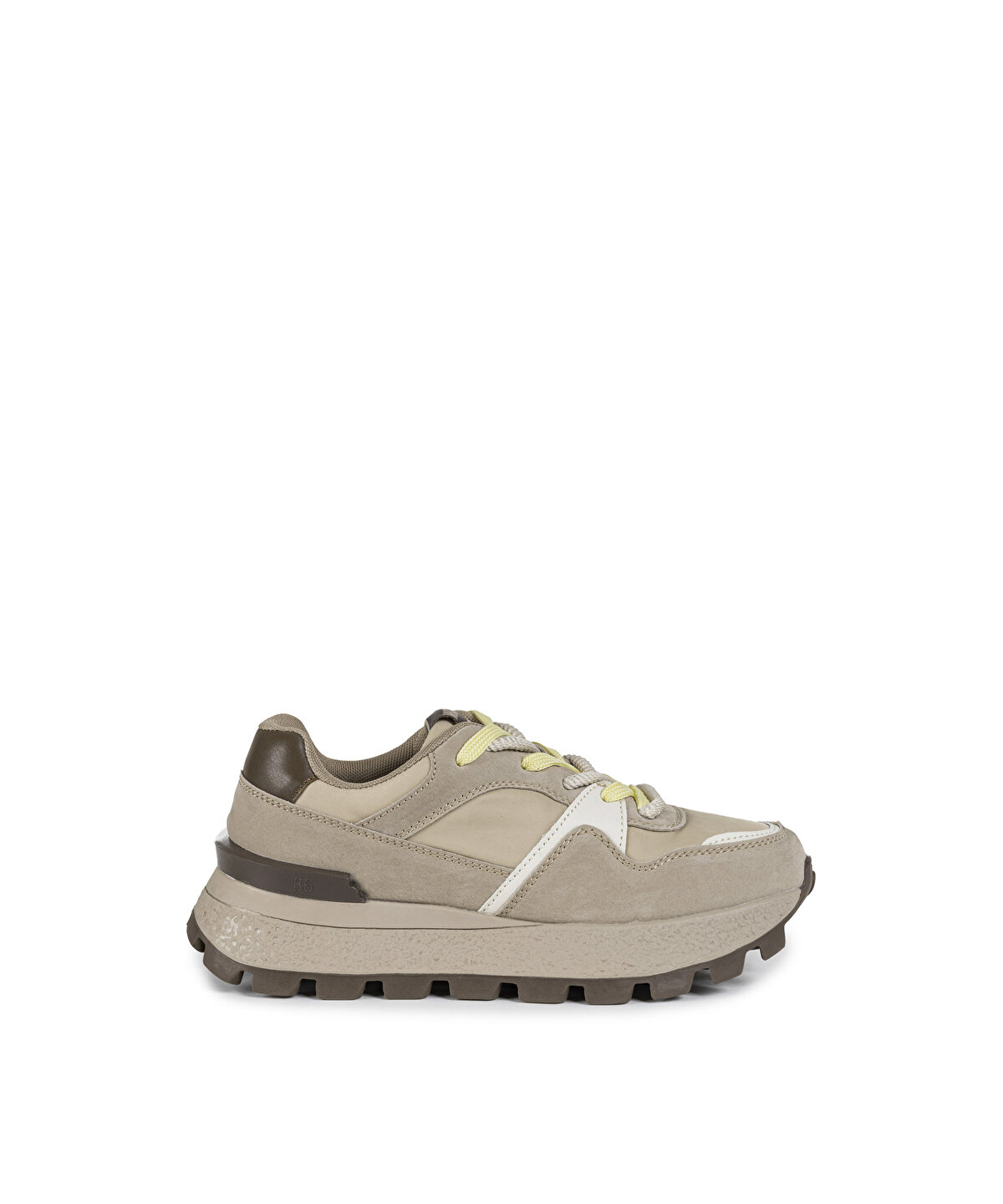KONTRAST DOKULU SLOGANLI SNEAKER -1