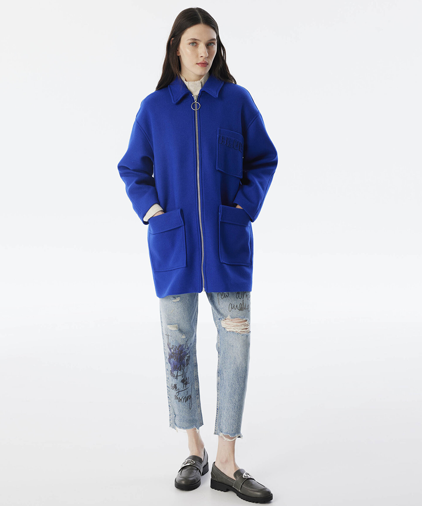 ロンハーマン soft shell Modacoat xs Erkek Siyah EVON FERMUARLI SWEATSHIRT 921678-2001 | hummel