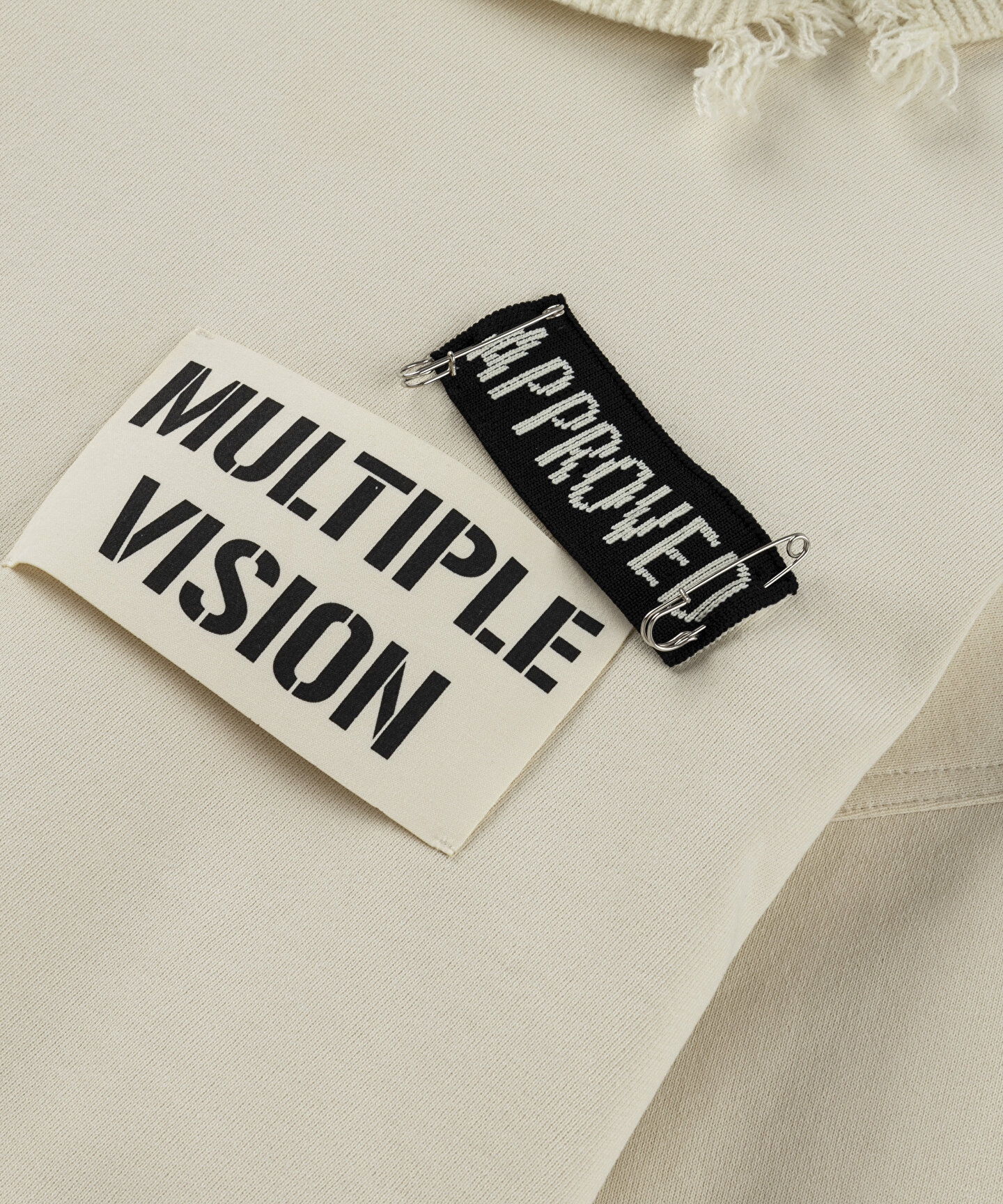 Ekru SLOGAN APLİKELİ SWEATSHIRT TW6240091030082 | TWIST