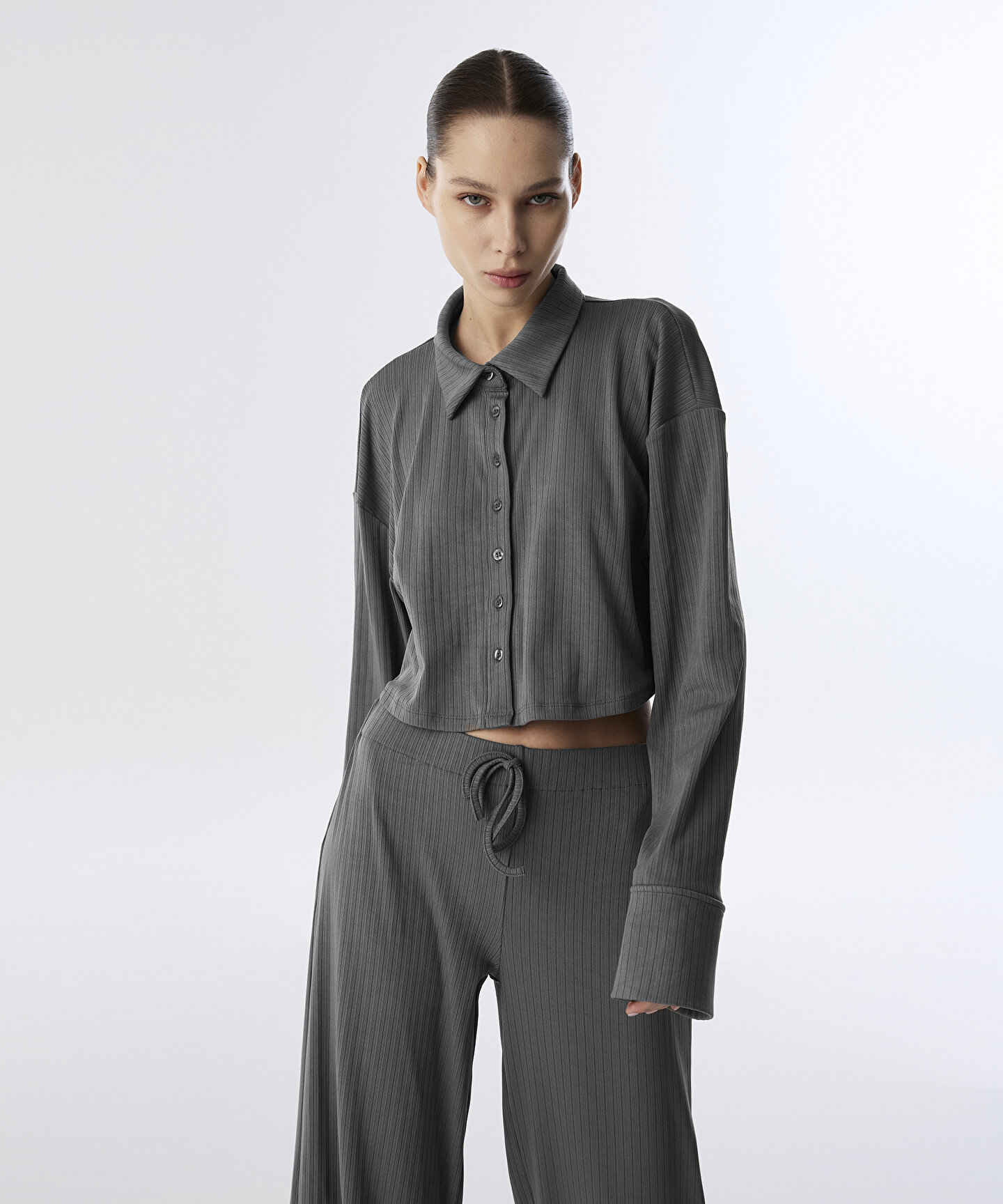 Gri GOMLEK TS1250025208005 | TWIST