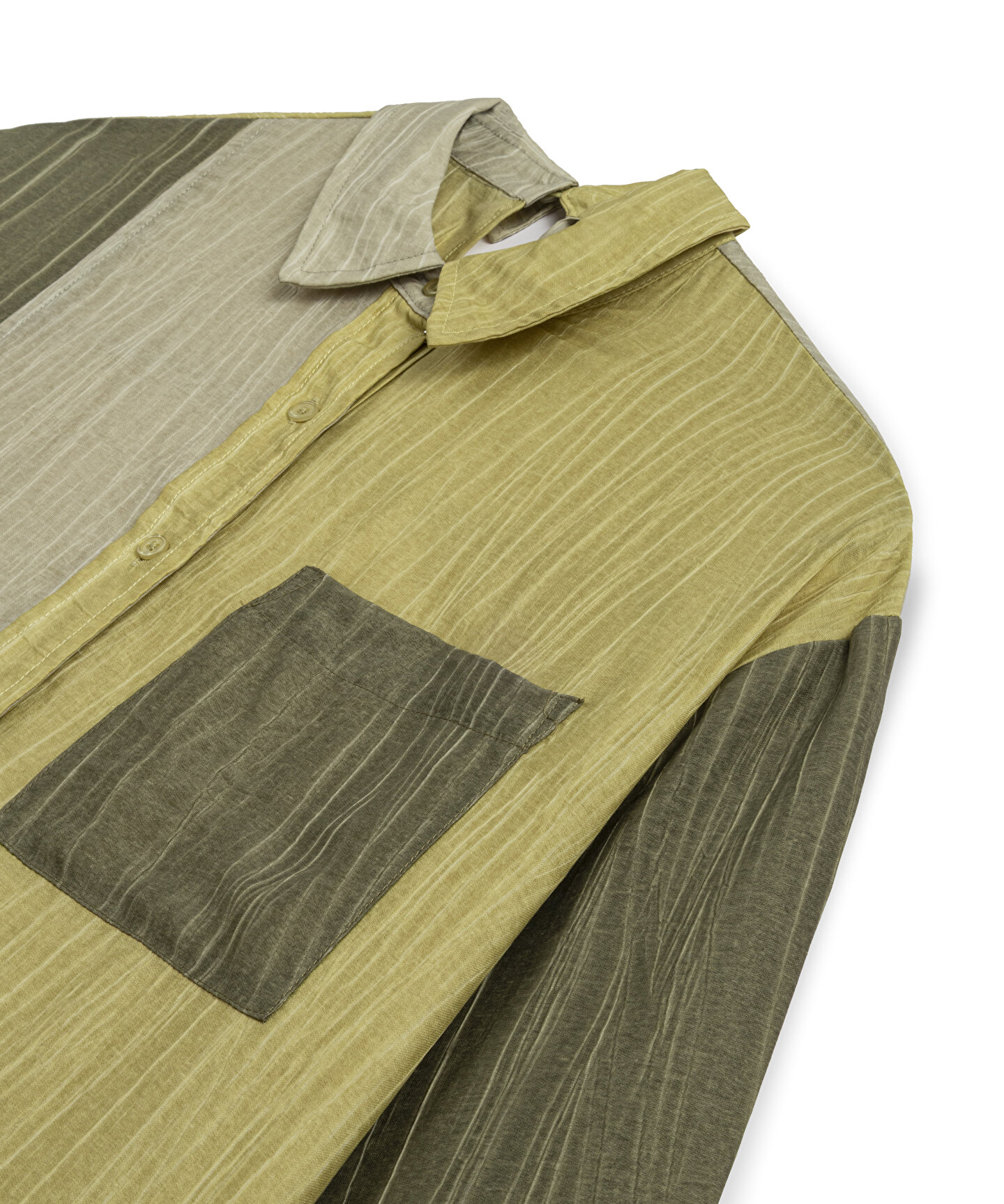 Haki DOKULU COLORBLOCK GÖMLEK TS1250025222022 | TWIST